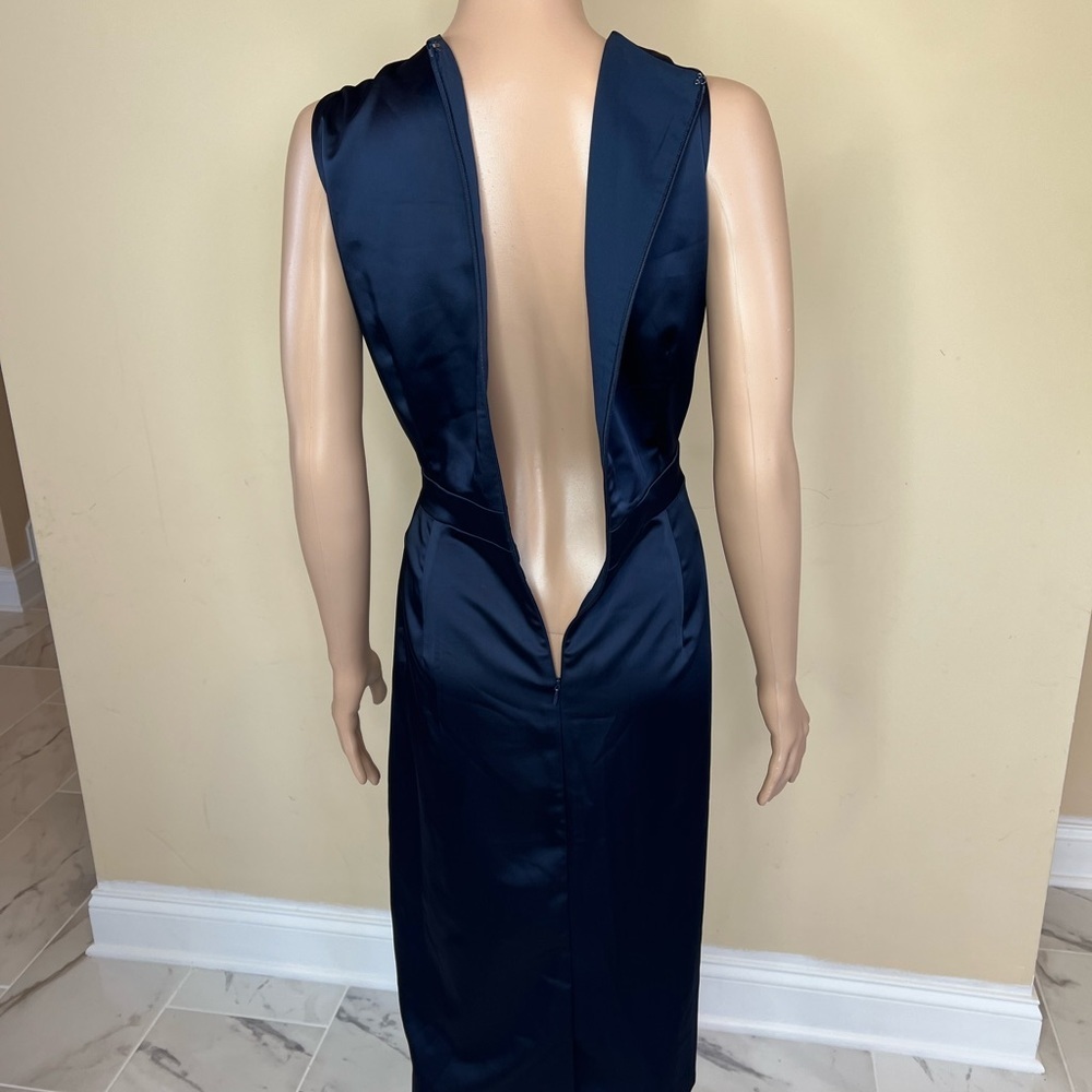 Maggy London silk  Navy blue dress - Picture 7 of 13